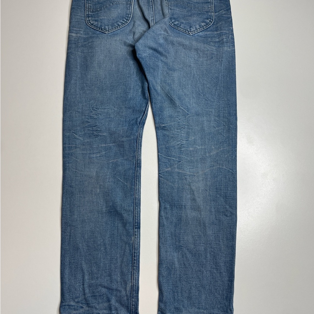 Lee 101 Rider Japanese Dry Selvedge Light Blue Denim Jeans 32X32 Made in Italy - Picture 8 of 15